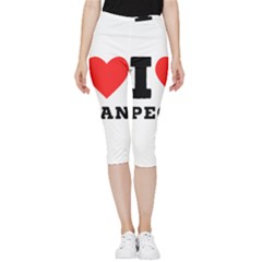 I Love Pecan Inside Out Lightweight Velour Capri Leggings  by ilovewhateva