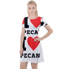 I Love Pecan Cap Sleeve Velour Dress  by ilovewhateva