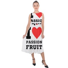 I Love Passion Fruit Midi Tie-back Chiffon Dress by ilovewhateva