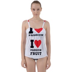 I Love Passion Fruit Twist Front Tankini Set by ilovewhateva