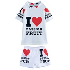 I Love Passion Fruit Kids  Swim Tee And Shorts Set by ilovewhateva