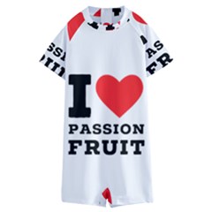 I Love Passion Fruit Kids  Boyleg Half Suit Swimwear by ilovewhateva