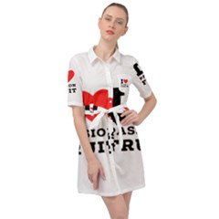 I Love Passion Fruit Belted Shirt Dress by ilovewhateva