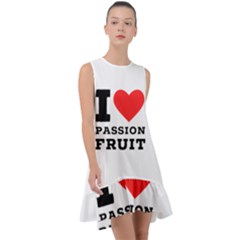 I Love Passion Fruit Frill Swing Dress by ilovewhateva