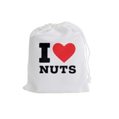 I Love Nuts Drawstring Pouch (large) by ilovewhateva