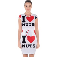 I Love Nuts Capsleeve Drawstring Dress  by ilovewhateva