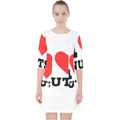 I Love Nuts Quarter Sleeve Pocket Dress by ilovewhateva