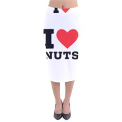 I Love Nuts Velvet Midi Pencil Skirt by ilovewhateva