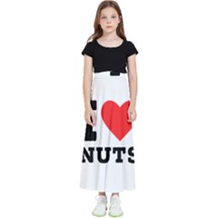 I Love Nuts Kids  Flared Maxi Skirt by ilovewhateva