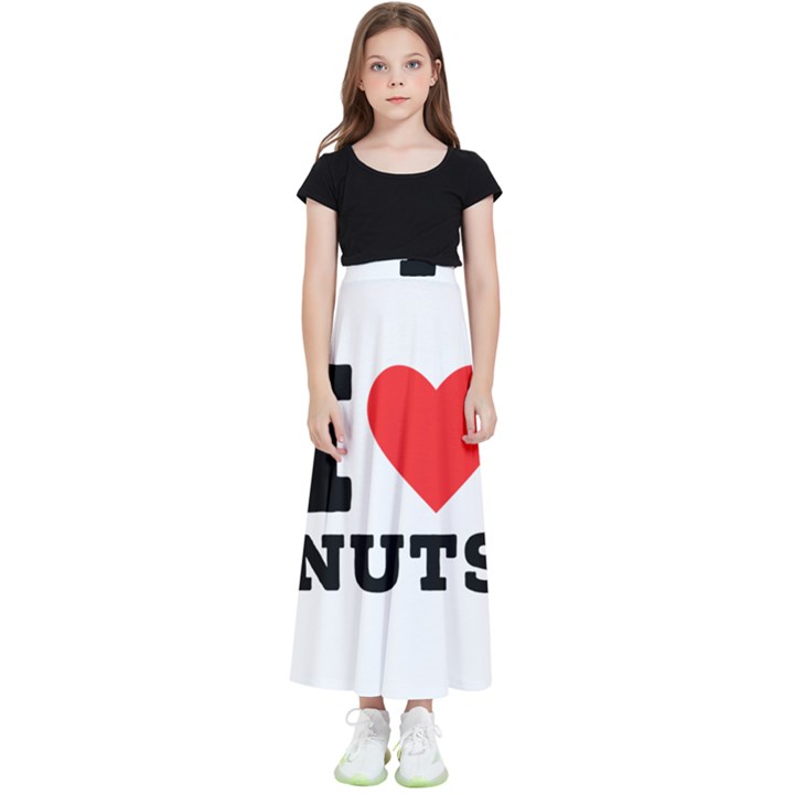 I love nuts Kids  Flared Maxi Skirt