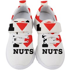 I Love Nuts Kids  Velcro Strap Shoes by ilovewhateva