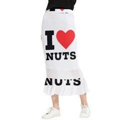 I Love Nuts Maxi Fishtail Chiffon Skirt by ilovewhateva