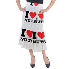 I Love Nuts Midi Mermaid Skirt by ilovewhateva