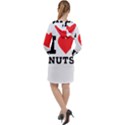 I love nuts Long Sleeve Hoodie Dress View2