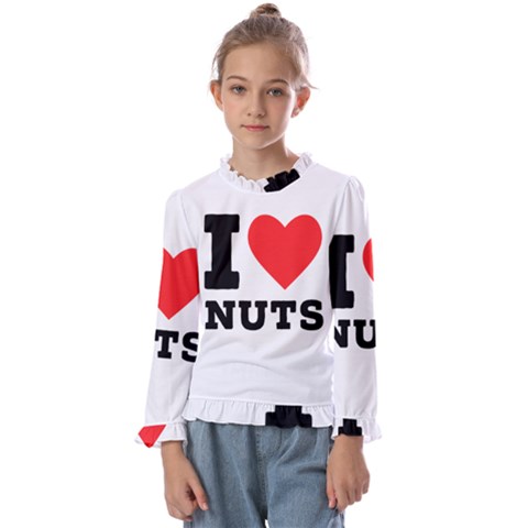 I Love Nuts Kids  Frill Detail Tee by ilovewhateva