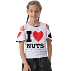 I Love Nuts Kids  Butterfly Cutout Tee by ilovewhateva