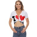 I love nuts Twist Front Crop Top View1