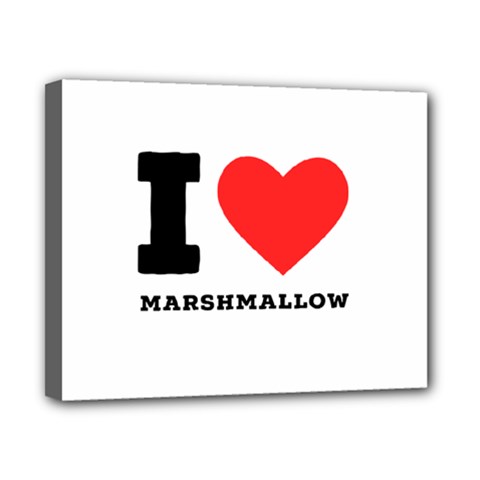 I Love Marshmallow  Canvas 10  X 8  (stretched) by ilovewhateva