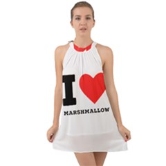 I Love Marshmallow  Halter Tie Back Chiffon Dress by ilovewhateva