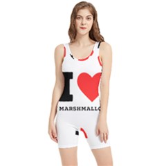 I Love Marshmallow  Women s Wrestling Singlet by ilovewhateva