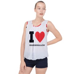 I Love Marshmallow  Bubble Hem Chiffon Tank Top by ilovewhateva