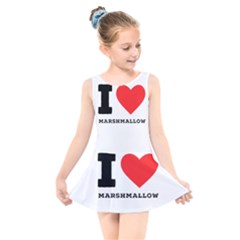 I Love Marshmallow  Kids  Skater Dress Swimsuit by ilovewhateva