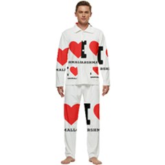 I Love Marshmallow  Men s Long Sleeve Velvet Pocket Pajamas Set by ilovewhateva