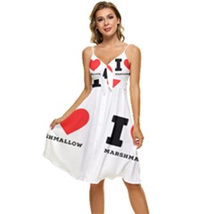 I Love Marshmallow  Sleeveless Tie Front Chiffon Dress by ilovewhateva