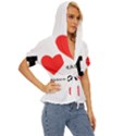 I love marshmallow  Lightweight Drawstring Hooded Top View3