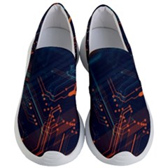 Abstract Colorful Circuit Women s Lightweight Slip Ons by Bakwanart