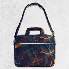 Abstract Colorful Circuit Macbook Pro 13  Shoulder Laptop Bag  by Bakwanart