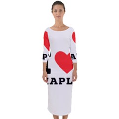 I Love Maple Quarter Sleeve Midi Bodycon Dress by ilovewhateva