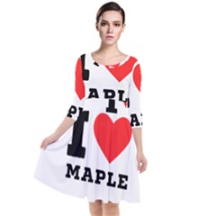 I Love Maple Quarter Sleeve Waist Band Dress by ilovewhateva