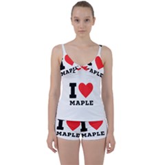 I Love Maple Tie Front Two Piece Tankini by ilovewhateva