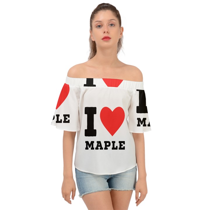 I love maple Off Shoulder Short Sleeve Top