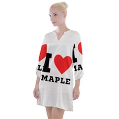 I Love Maple Open Neck Shift Dress by ilovewhateva