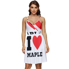 I Love Maple V-neck Pocket Summer Dress  by ilovewhateva