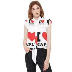 I Love Maple Frill Detail Shirt by ilovewhateva