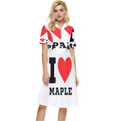 I Love Maple Button Top Knee Length Dress by ilovewhateva