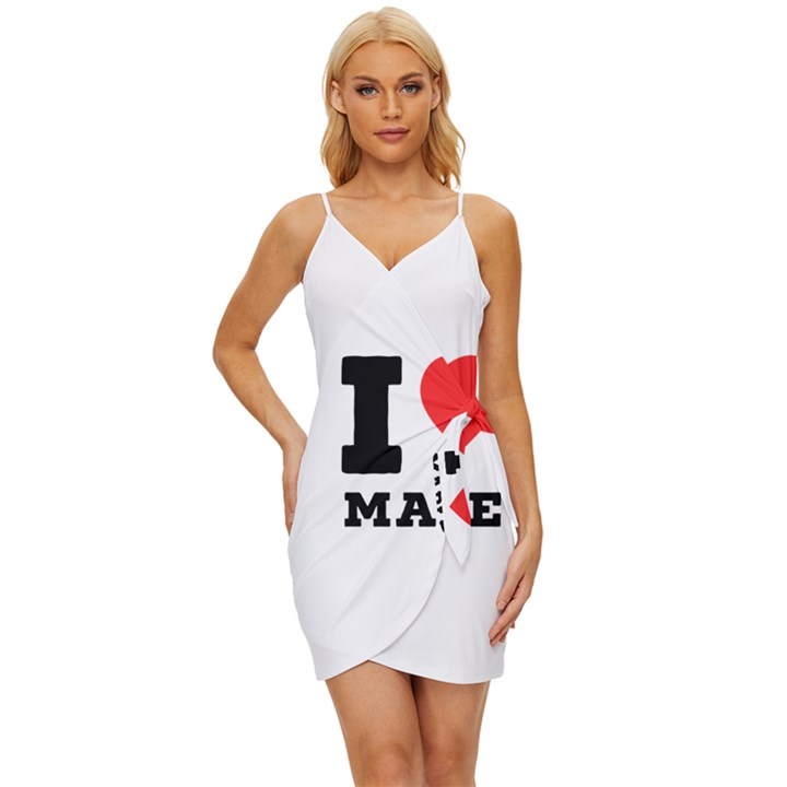 I love maple Wrap Tie Front Dress