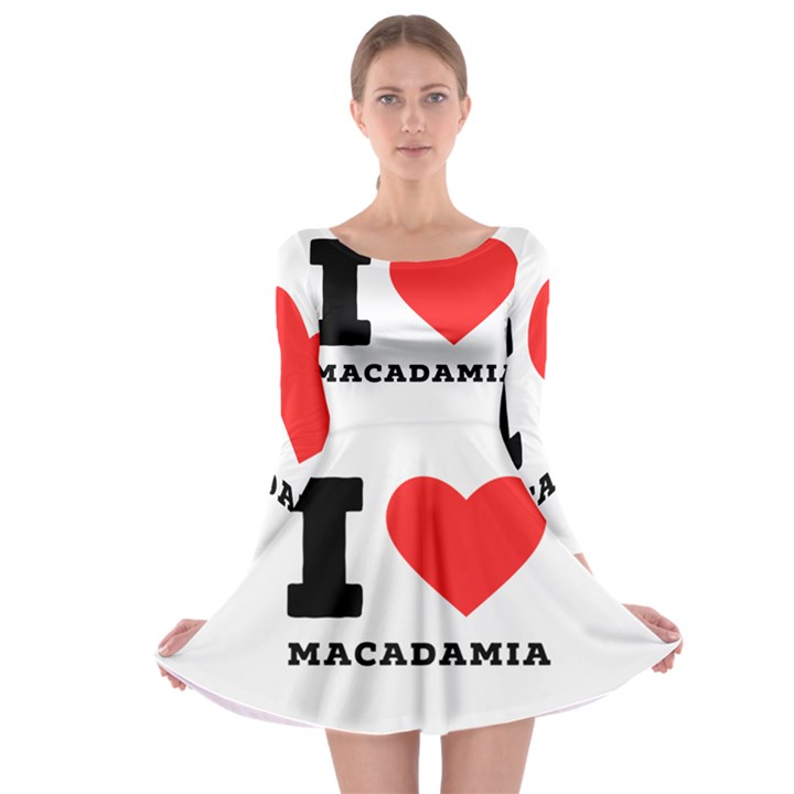 I love macadamia Long Sleeve Skater Dress