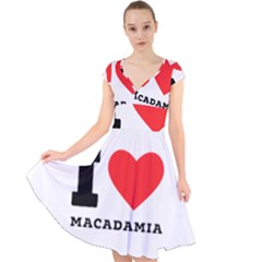 I Love Macadamia Cap Sleeve Front Wrap Midi Dress by ilovewhateva