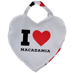 I Love Macadamia Giant Heart Shaped Tote by ilovewhateva