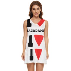 I Love Macadamia Tiered Sleeveless Mini Dress by ilovewhateva