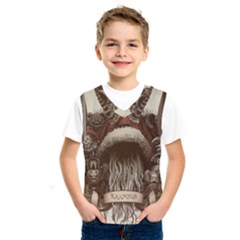 Christmas Dark Demon Evil Horror Krampus Kids  Basketball Tank Top by Bakwanart