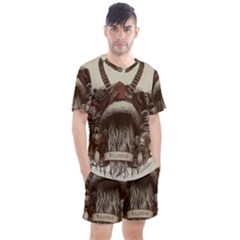 Christmas Dark Demon Evil Horror Krampus Men s Mesh Tee And Shorts Set