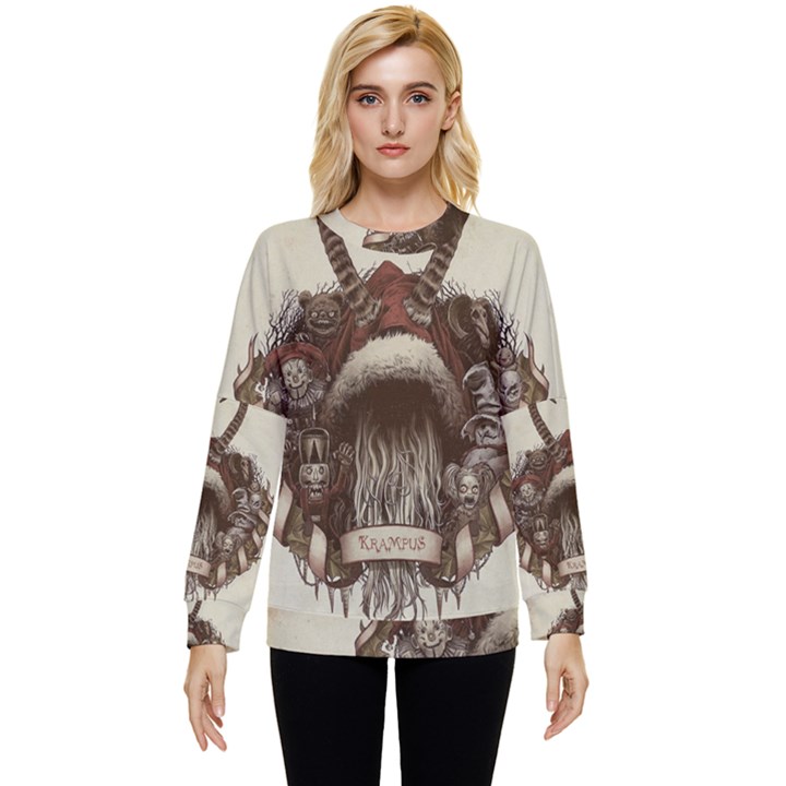 Christmas Dark Demon Evil Horror Krampus Hidden Pocket Sweatshirt