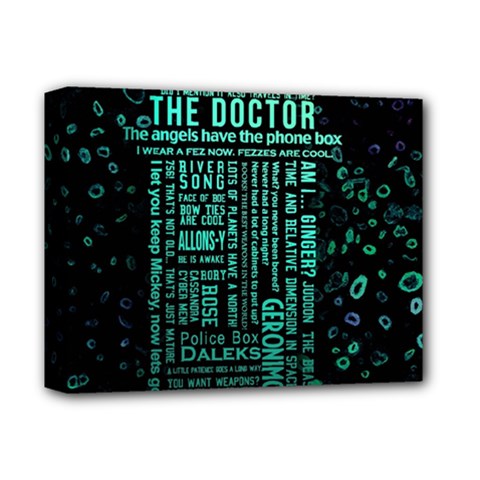 Tardis Doctor Who Technology Number Communication Deluxe Canvas 14  X 11  (stretched)