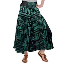 Tardis Doctor Who Technology Number Communication Women s Satin Palazzo Pants by Bakwanart