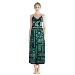 Tardis Doctor Who Technology Number Communication Button Up Chiffon Maxi Dress by Bakwanart